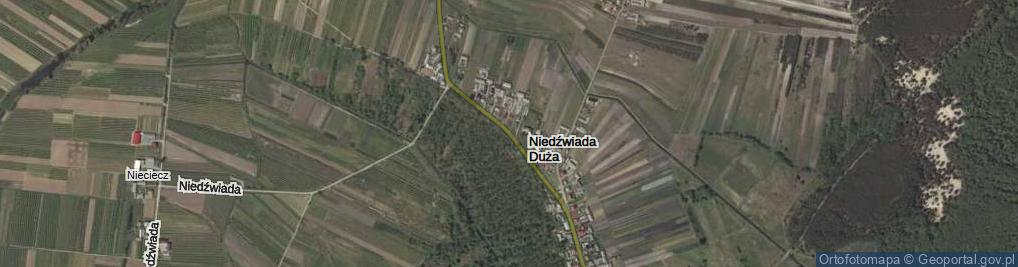 Zdjęcie satelitarne Niedźwiada Duża ul.